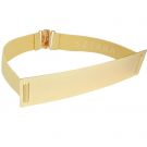 SZTARA 2015 European Style Beige Mirror Metal Waist Belt With Elastic Waistband 