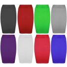 SZTARA Sexy Womens New Office Pencil Stretch Ladies Midi Plain Bodycon Skirt Fashion